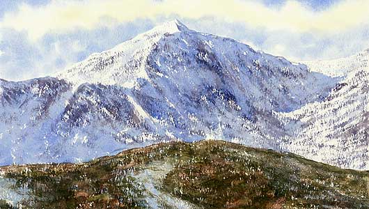 One of the many example paintings done in demonstration during a class